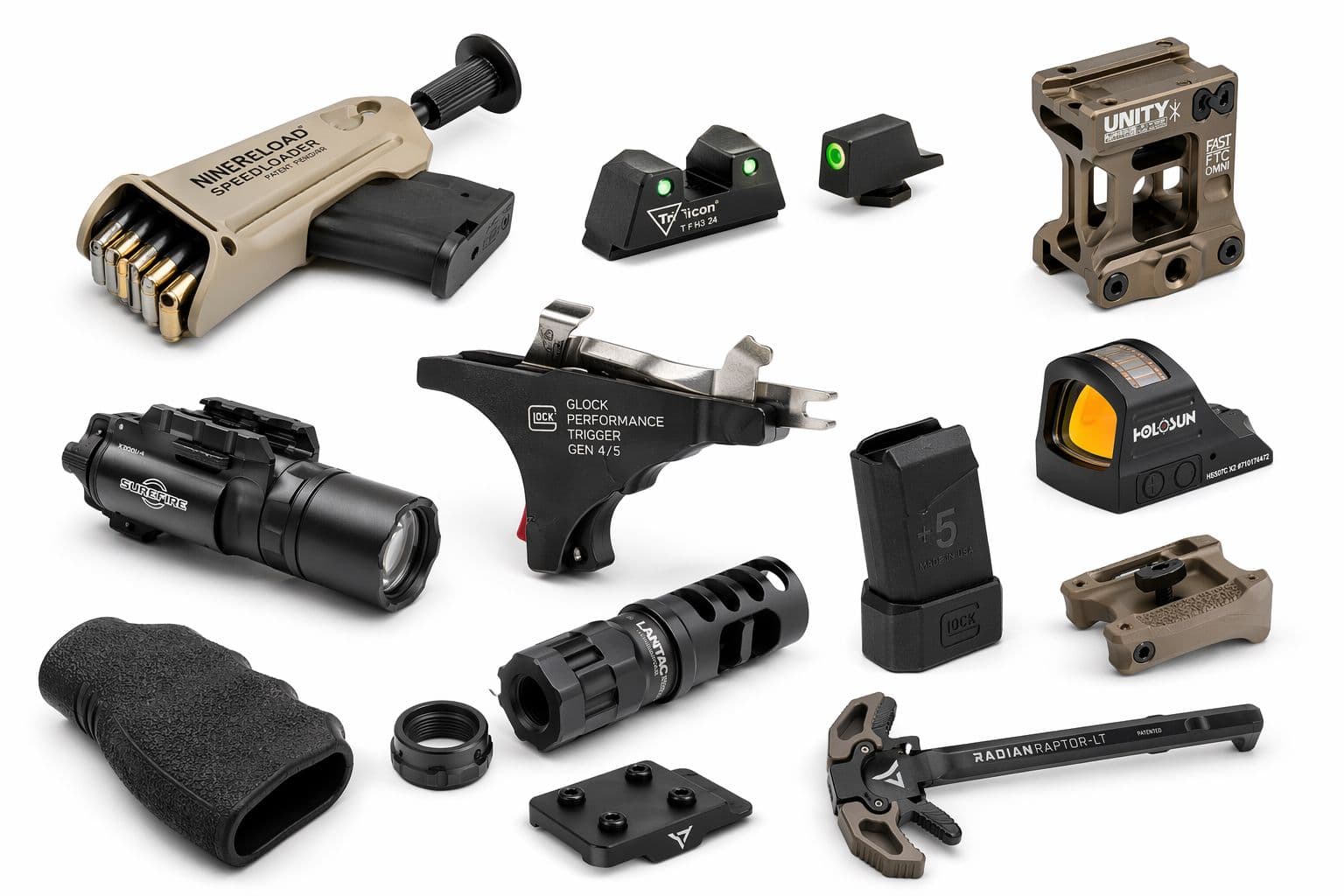 Magazine, Abzug, Adapterplatte und Nachtvisier als Zubehör für Pistolen, Kategorie Zubehör bei CPC Shooting