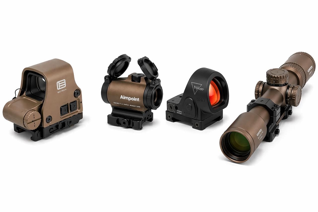 Zielfernrohr und Rotpunktvisier auf einer Selbstladebüchse, Kategorie Optik bei CPC Shooting