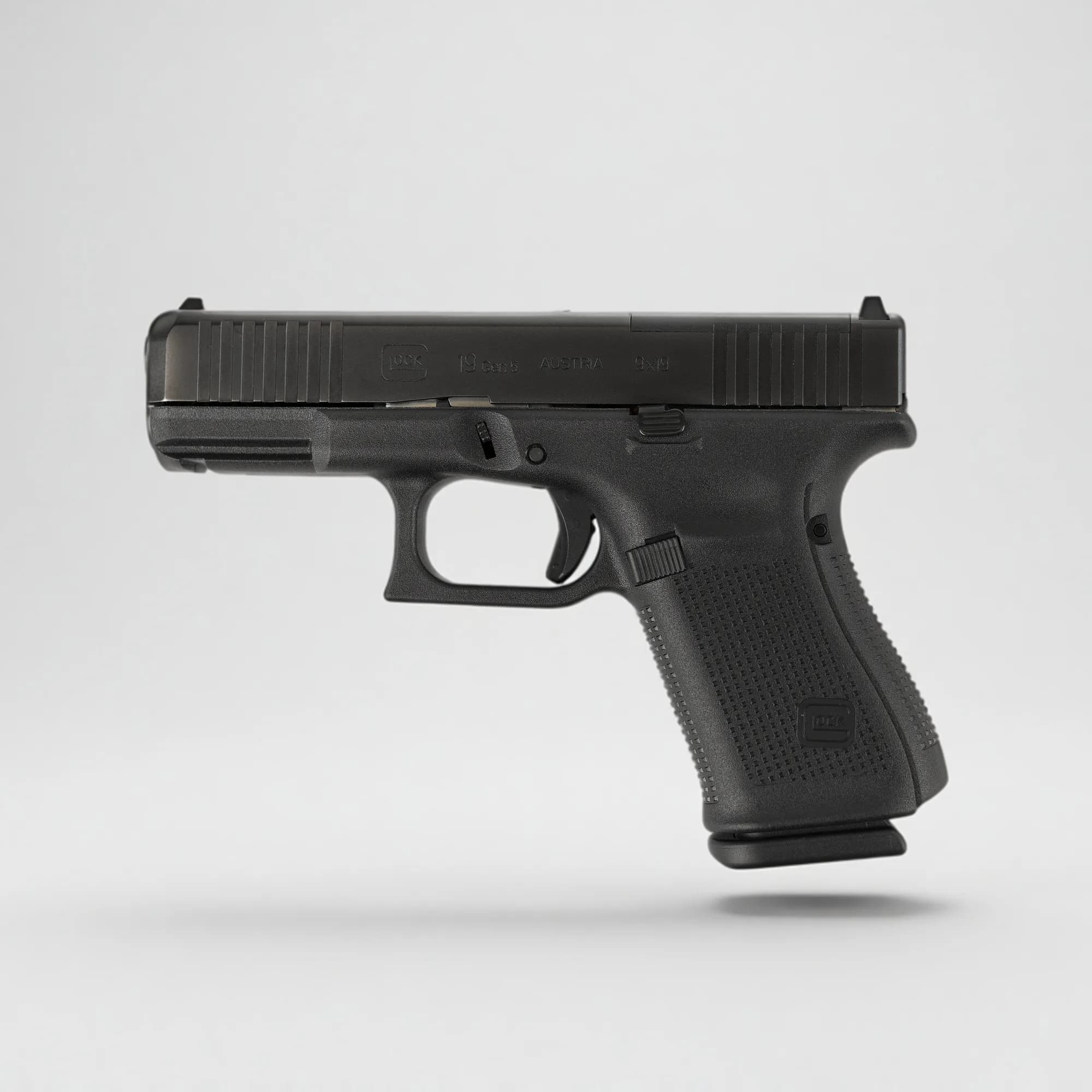 Glock 19 Gen5 MOS Pistole 9mm Luger, 15 Schuss, Optics Ready, Hauptansicht