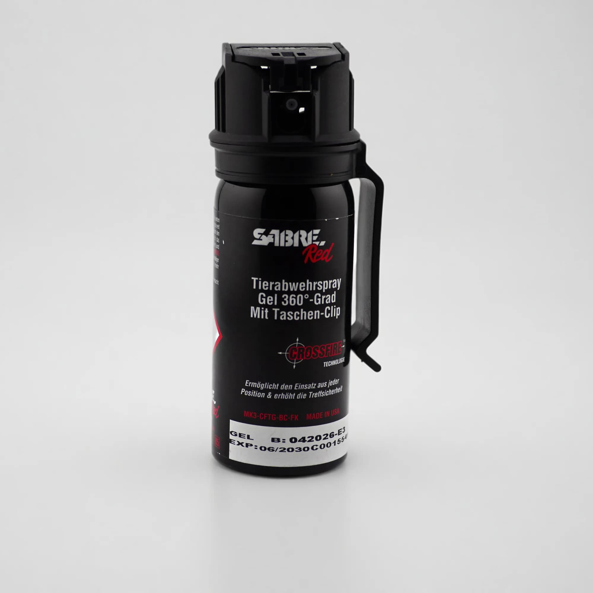 Sabre Red Tierabwehrspray Gel 19 ml mit Clip, Hauptansicht